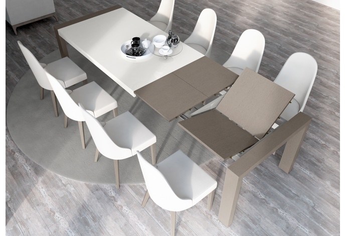 Sliding Rectangular Extension Dining Table