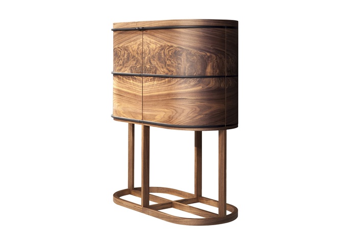 Aria Cabinet with Wood Legs